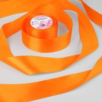 Лента атласная, 50 мм &times; 23 &plusmn; 1 м, цвет ярко-оранжевый №25