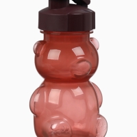 Поильник-непроливайка, 350 мл. "Мишка", цвет бежевый/коричневый