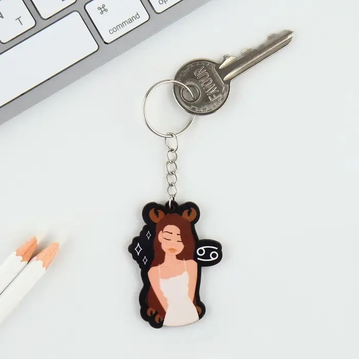 Брелок для ключей деревянный &laquo;Рак&raquo;, знак зодиака, 4,5 х 6 см