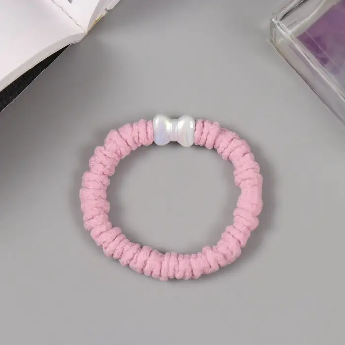 Резинка для волос "Махрушка спорт бантик" колор, 5,5 см, микс