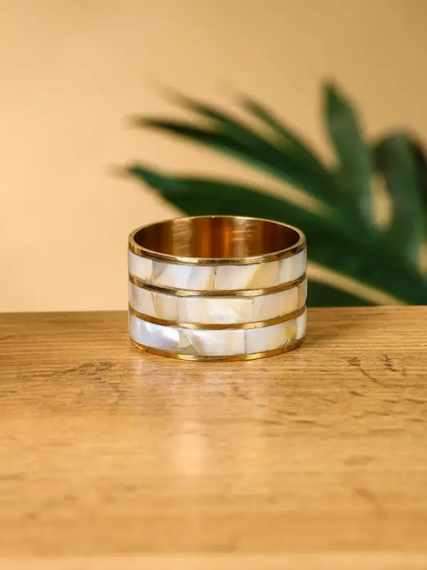 Кольца для салфеток (набор 4 шт) "Браслет" 4,5х4,5х2,5 см, латунь