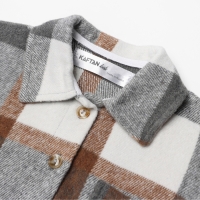 Рубашка детская KAFTAN утеплённая, цвет серо-бежевый, размер 38 (146-152 см)