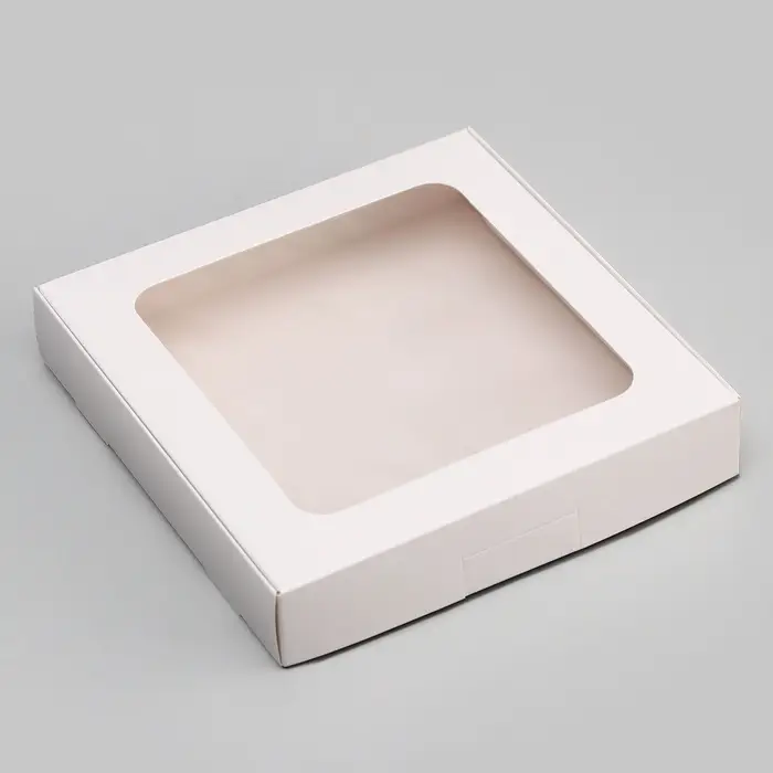 Коробка самосборная, белая, 16&times;16&times;3 см