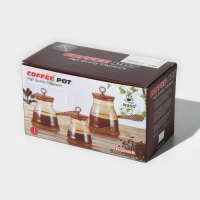 Турка стеклянная с крышкой Magistro &laquo;Арабика&raquo;, 350 мл, 19&times;8,5&times;14 см