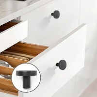 Ручка-кнопка CAPPIO PK325, d=30 мм, цвет черный, 8 шт. Ручка-кнопка CAPPIO PK325, d=30 мм, цвет черный, 8 шт.