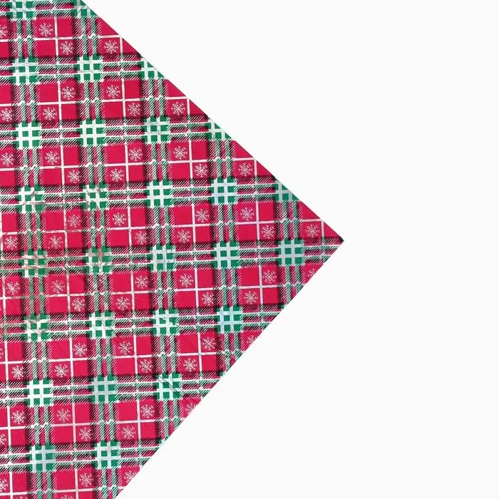 Плёнка упаковочная на Новый год полиграфичная &laquo;Клетка&raquo;, 100 х 70 см