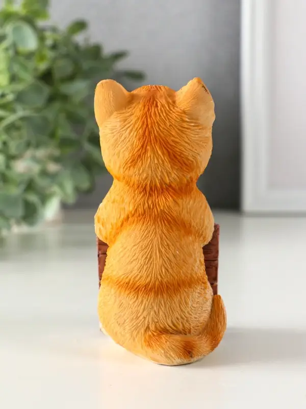 Сувенир полистоун с блокнотом 20 листов "Рыжий котик" 6,5х5х11 см