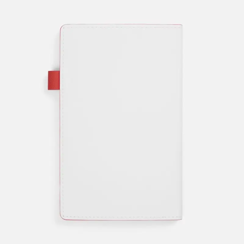 Ежедневник White Shall, недатированный, бело-красный