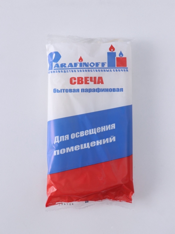 Свечи парафиновые бытовые 40 гр (набор 4 шт) 15-16 см, 5 ч