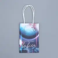 Пакет подарочный крафтовый, упаковка, &laquo;Космос&raquo;, 15 х 10 х 6 см