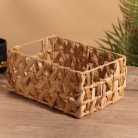 Корзина плетеная 26x19x12 см, водный гиацинт