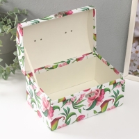 Шкатулка картон сундучок "Яркие цветы" набор 3 шт 26х18х16,5 24х16х14,5 22х14х12,7 см Шкатулка картон сундучок "Яркие цветы" набор 3 шт 26х18х16,5 24х16х14,5 22х14х12,7 см