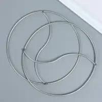 Основа для изготовления ловца снов металл "Инь и Ян" набор 2 шт d=16 см 0,3х16х16 см