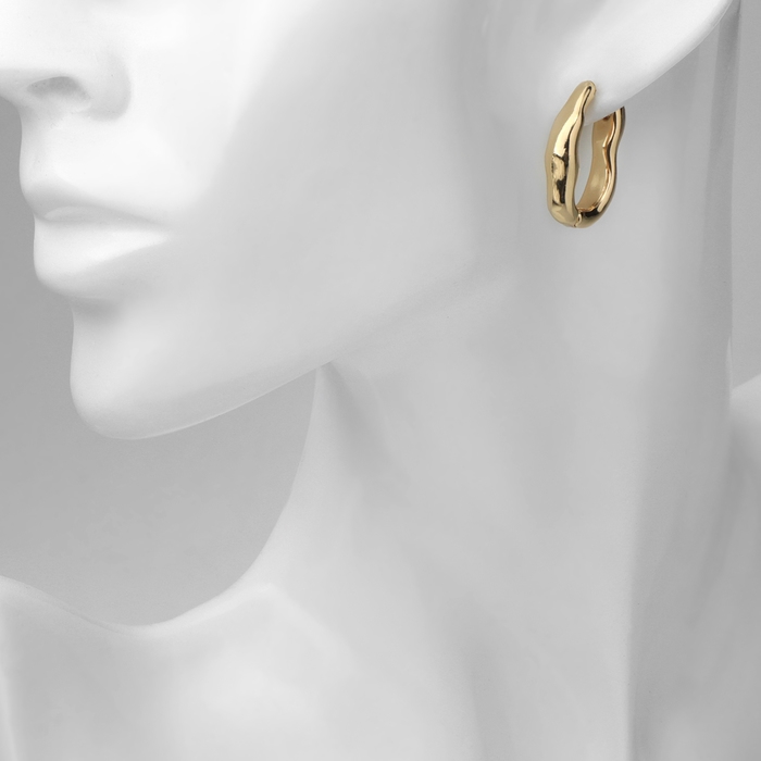 Серьги металл &laquo;Богема&raquo; вираж изгиб, цвет золото