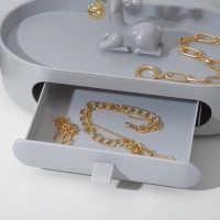 Подставка для украшений &laquo;Олень&raquo;, овальная подставка, 26&times;25 см, цвет серый