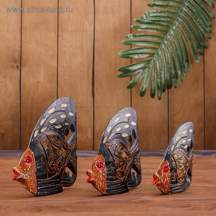 Набор сувенирный "Королевские рыбки"(3 шт) 14х8х10 см