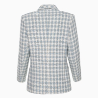 Пиджак твидовый двубортный MIST р. 46, голубой Пиджак твидовый двубортный MIST р. 46, голубой