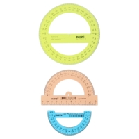 Набор транспортиров 3 штуки, Calligrata 180/360 градусов, 10/12/14 см, прозрачные, чертёжные, МИКС Набор транспортиров 3 штуки, Calligrata 180/360 градусов, 10/12/14 см, прозрачные, чертёжные, МИКС