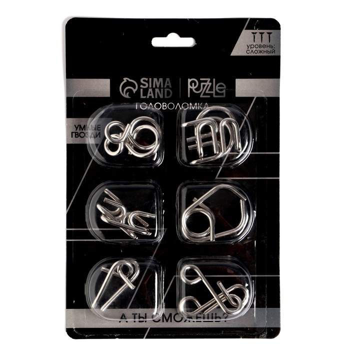Набор металлических головоломок &laquo;Игры разума №1&raquo;,на блистере