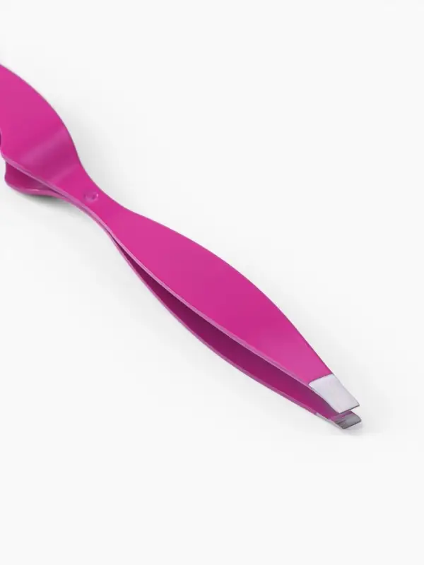 Щеточка и пинцет д/бровей и ресниц складная 10,5см металл/пластик МИКС пакет QF