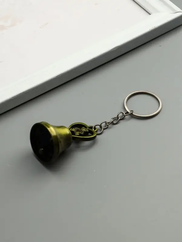 Брелок металл "Колокольчик - медвежонок в сердце" МИКС 5х2,8х2,8 см