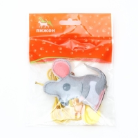 Дразнилка для кошек на креплении с бубенчиком "Мышка" с кошачьей мятой Дразнилка для кошек на креплении с бубенчиком "Мышка" с кошачьей мятой