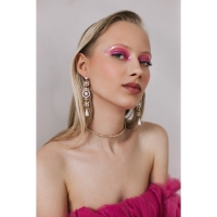 Колье &laquo;Лёд&raquo;, 1 ряд, цвет белый в золоте, 35 см