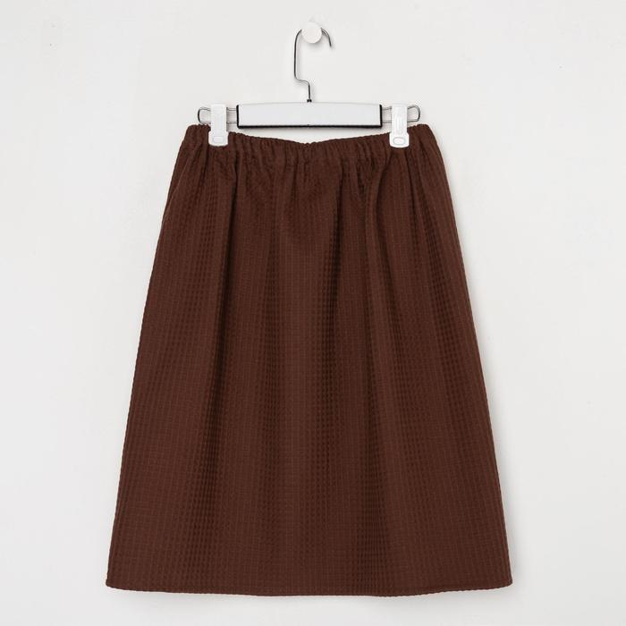 Полотенце банное Этель &laquo;Килт&raquo; с карманом 60*140 см. цв. горький шоколад, 100% хл, вафля 240 г/м2