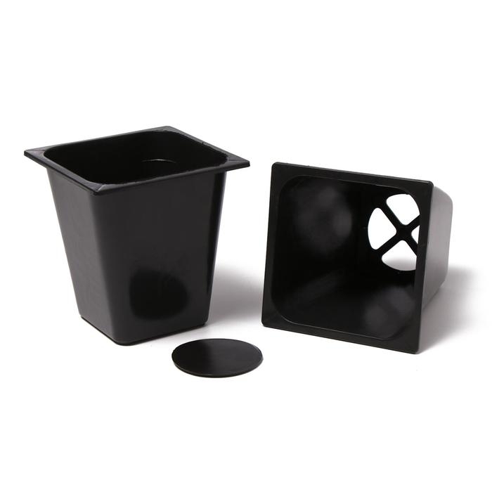 Набор для рассады: стаканы по 1 л (10 шт.), поддон 61 &times; 23 см, чёрный