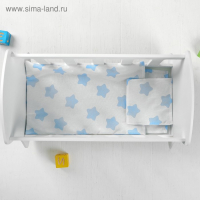 Кроватка &ndash; люлька &laquo;Люлилю&raquo; белая, с постельным бельём, МИКС