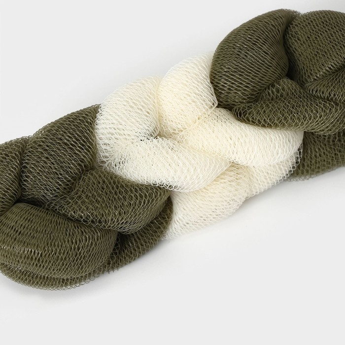 Мочалка для тела Доляна &laquo;Колосок&raquo;, 40 гр, цвет зелёный