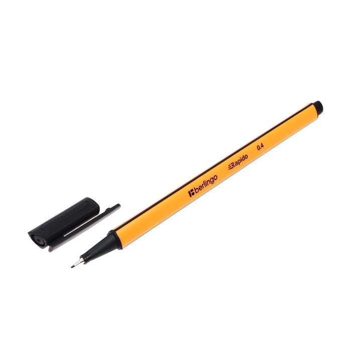 Ручка капиллярная Berlingo Rapido, 0,4 мм, трёхгранная, стержень чёрный Ручка капиллярная Berlingo Rapido, 0,4 мм, трёхгранная, стержень чёрный