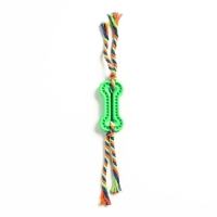 Игрушка жевательная с канатом, 11 х 5,5 см, зелёная Игрушка жевательная с канатом, 11 х 5,5 см, зелёная
