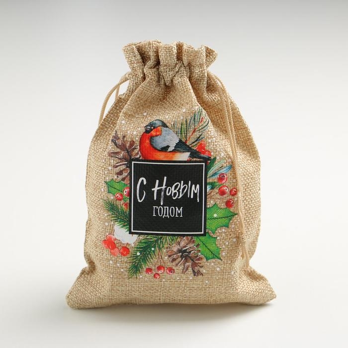 Мешок с термонаклейкой &laquo;Снегирь&raquo;, 13 х 18 см +/- 1.5 см, Новый год