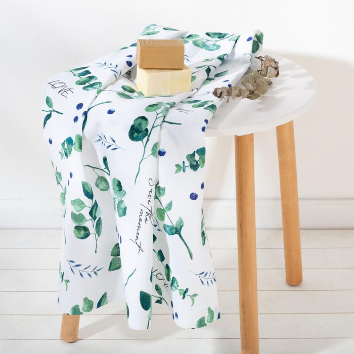 Полотенце Эвкалипт 80х150 см, 100% хлопок, вафельное полотно, 160гр/м2 Полотенце Эвкалипт 80х150 см, 100% хлопок, вафельное полотно, 160гр/м2