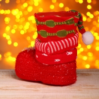 Подарочная упаковка &laquo;Сапожок&raquo;, снеговик