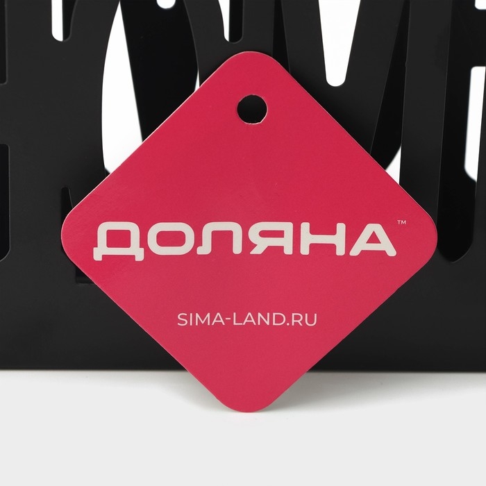 Салфетница Доляна Home, 15&times;4&times;10 см, цвет чёрный