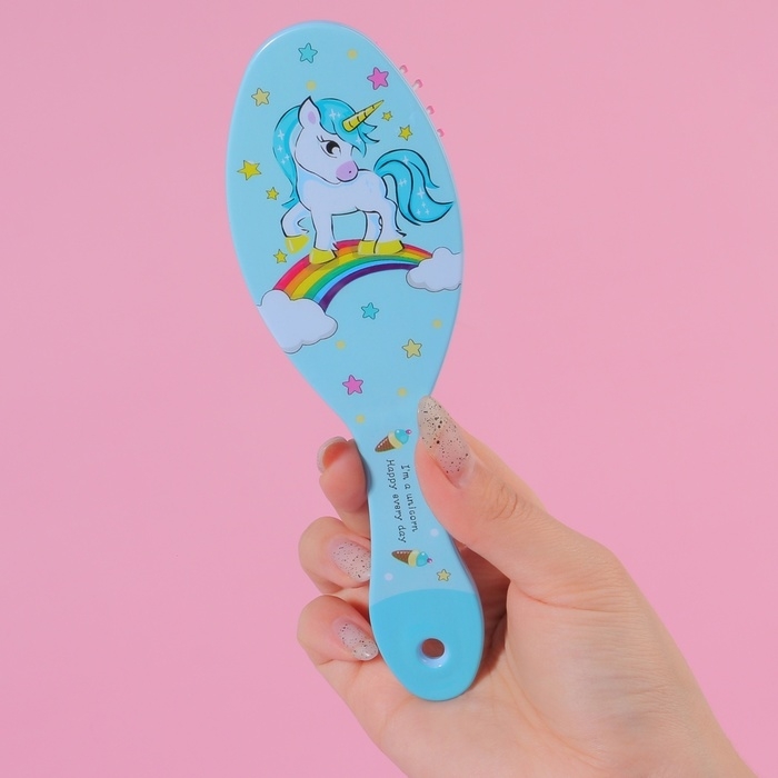 Расчёска массажная, 5,5 &times; 17,5 см, рисунок МИКС