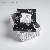 Набор подарочных коробок 5 в 1 &laquo;Черно-белый&raquo;, 32,5 х 20 х 12,5 - 22 х 14 х 8,5 см, Новый год