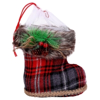 Конфетница &laquo;Сапожок&raquo;, клетка, цвета красный