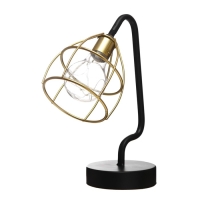 Ночник "Лофт" LED от батареек 3хАА чёрно-золотой 25х20х10 см RISALUX Ночник "Лофт" LED от батареек 3хАА чёрно-золотой 25х20х10 см RISALUX