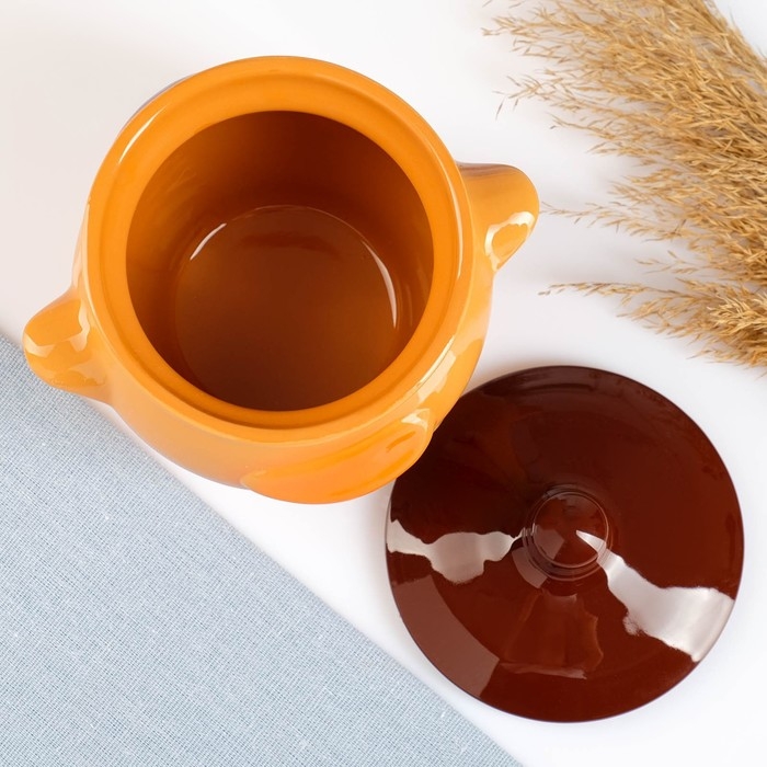 Горшок керамический для запекания Горшок керамический для запекания "Лесной" 0,65л / 12х12см, стандарт МИКС