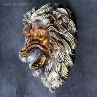 Подвесной декор "Голова льва" бронза, 23х35х52см МИКС Подвесной декор "Голова льва" бронза, 23х35х52см МИКС