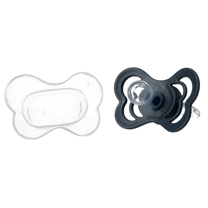 Соска - пустышка силиконовая классическая, от 0 мес., с колпачком, цвет синий