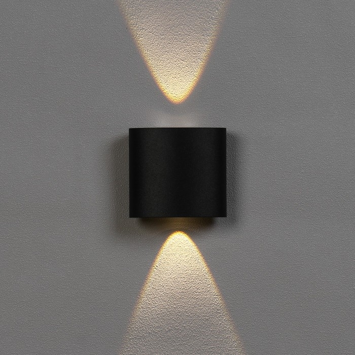 Светильник фасадный &laquo;Полусфера&raquo;, FSD-075, 2 Вт, 3000К, 1 луч, IP65, 220 В, пластик, черный   1008420