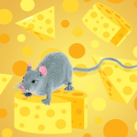Фигурка животного тянущаяся &laquo;Мышка&raquo;, МИКС