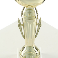 Кубок 107, наградная фигура, золото, подставка камень, 19 см