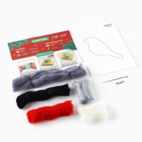 Валяние из шерсти на новый год. Брошь своими руками &laquo;Снегирь&raquo;, новогодний набор для творчества