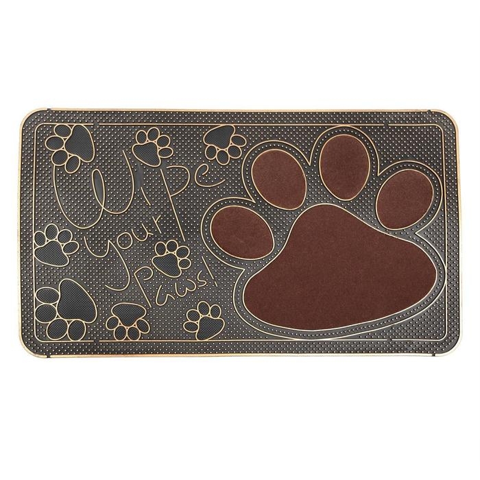 Коврик придверный Доляна &laquo;Лапка&raquo;, цвет МИКС