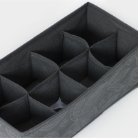 Органайзер для хранения белья Доляна &laquo;Нея&raquo;, 8 ячеек, 28&times;14&times;10 см, цвет серый